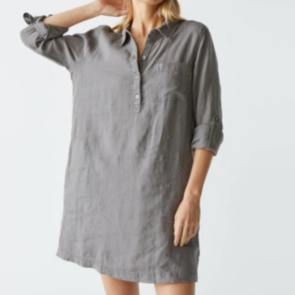 Michael Stars Eleanor Linen Dress in Oxide